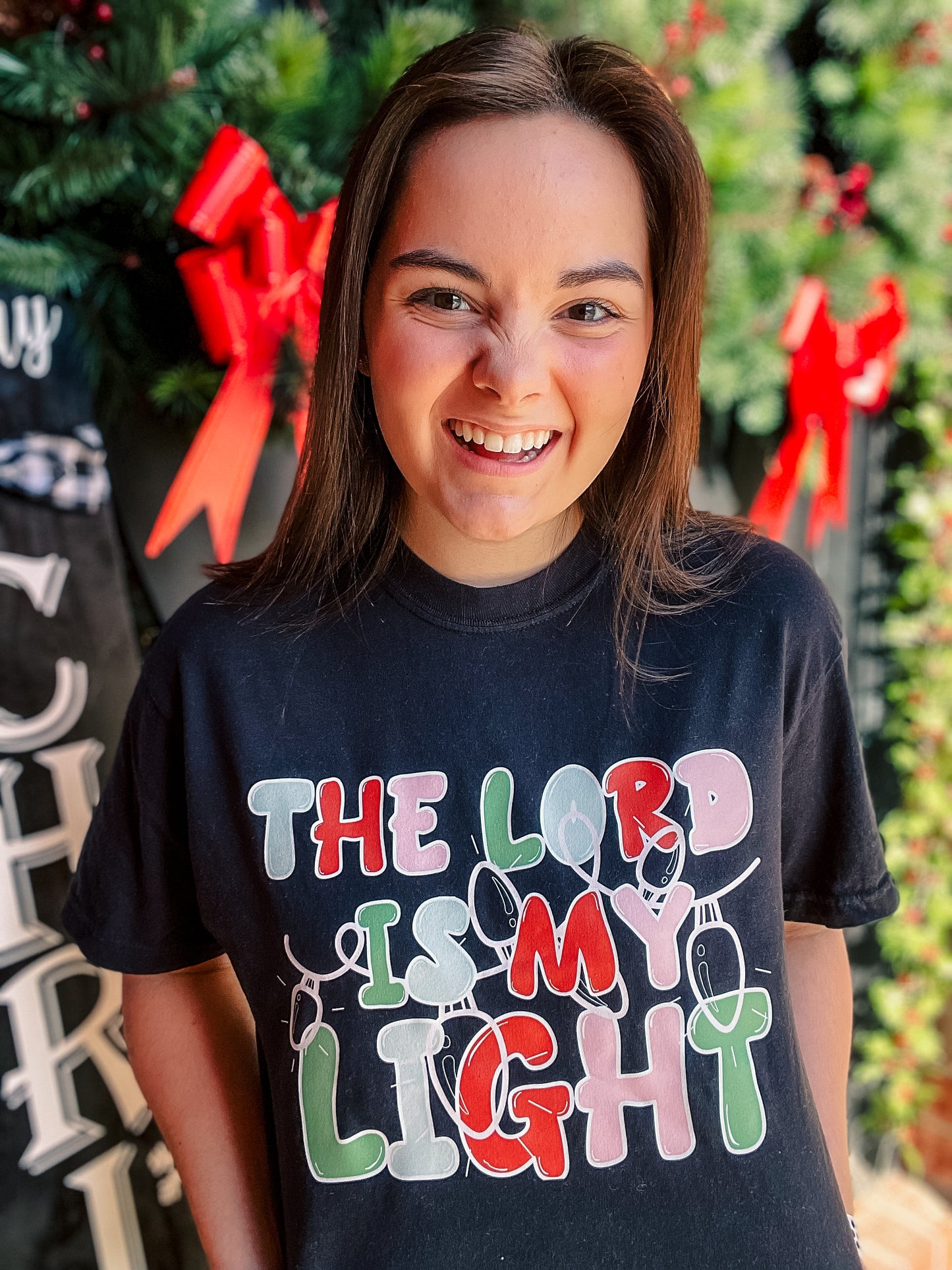 The Lord Is My Light Christmas Christian Tee