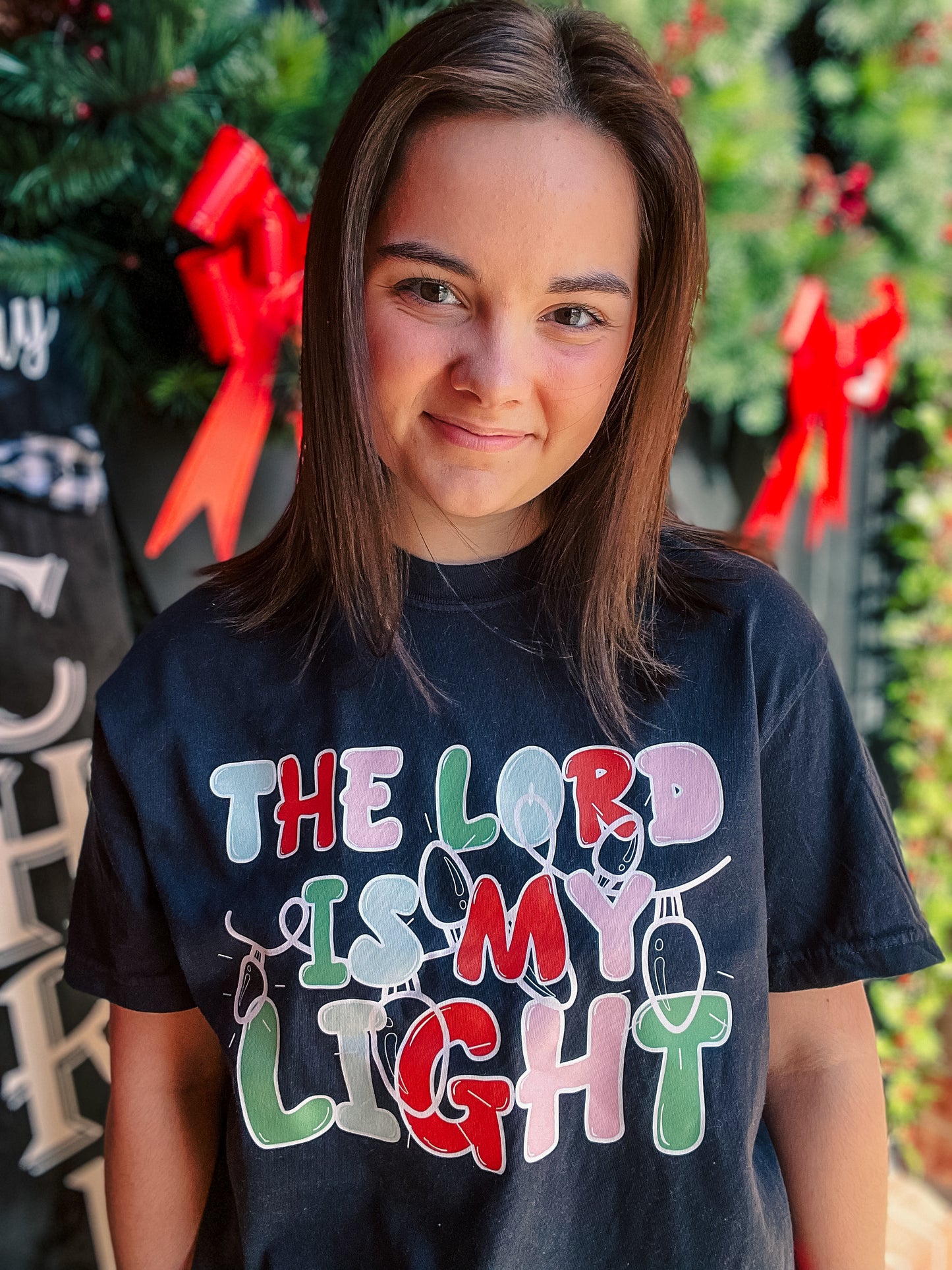 The Lord Is My Light Christmas Christian Tee